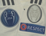 2014/15 RM Home White Retro Player Version Long Sleeve Jersey 球员版