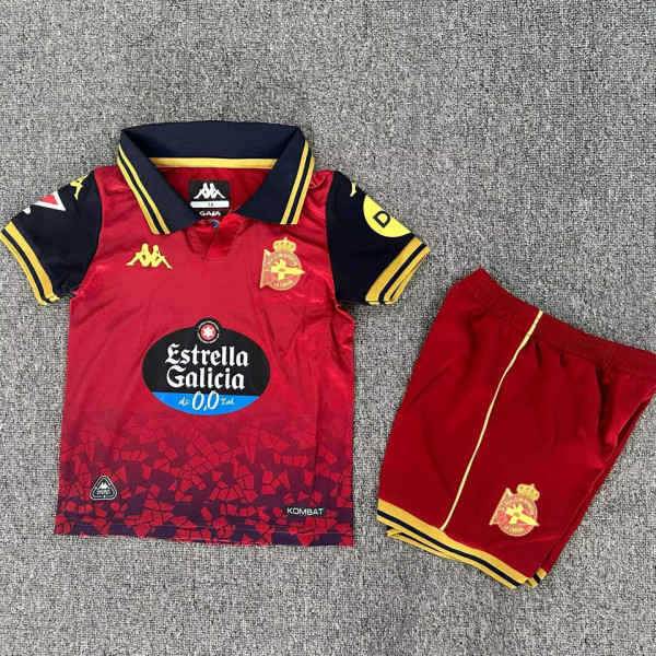 2025/26 Deportivo La Coruna Away Kids Soccer Jersey