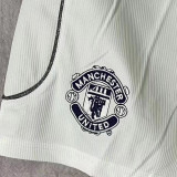 2000 M Utd White Retro Shorts Pants