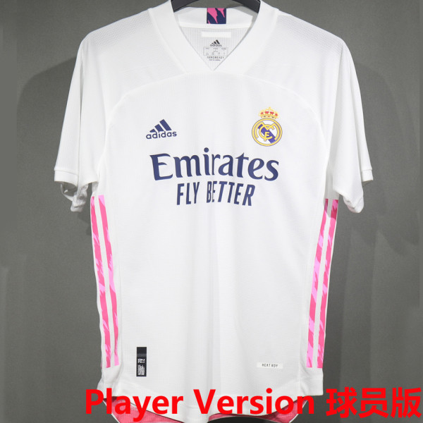 2020/21 RM Home White Retro Player Version Soccer Jersey 球员版