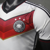 2014 Germany Home White Retro Player Version Soccer Jersey  3 Start 三星