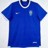 2006 Brazil Away Blue Retro Soccer Jersey