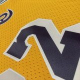 1984/85 Lakers JOHNSON #32 Retro Yellow NBA Jerseys热压