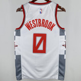 2020 Rockets WESTBROK #0 White City Edition NBA Jerseys