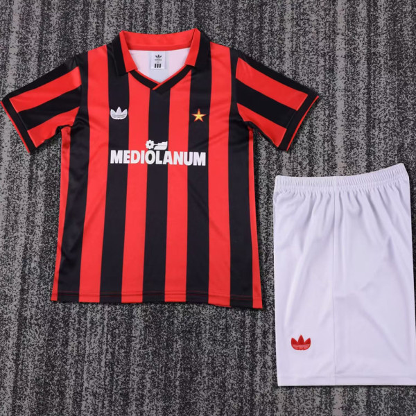 1991/92 AC Milan Home Retro Kids Soccer Jersey