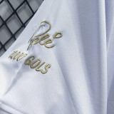 2025 Santos White Cotton Retro Style T-Shirt