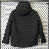 2025 NK Cotton Thickened Warm Black Outdoor Jacket #A801加棉冲锋衣