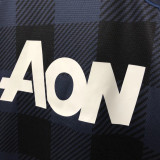 2013/14 M Utd Away Black Retro Soccer Jersey