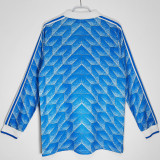 1988 DDR Away Blue Long Sleeve Retro Soccer Jersey