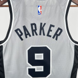 2021 Spurs PARKER #9 Grey NBA Jerseys