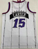 1998/99 Toronto Raptors CARTER #15 White Mitchell Ness Retro Jerseys 刺绣