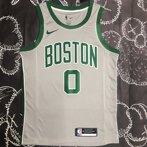 Celtics TATUM #0 Grey  NBA Jerseys