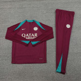 2025 PSG Wine Red  Kids Sweater Tracksuit
