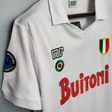 1987/1988 Napoli Away White Retro Soccer Jersey