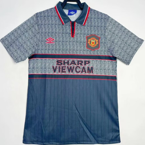 1994/96 M Utd Away Black Retro Soccer Jersey