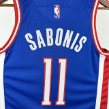 2025 Kings SABONIS #11 Purple City Edition NBA Jerseys 热压