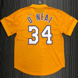 O'Neal # 34 Lakers Yellow Mitchell Ness Retro Jerseys