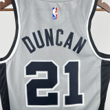 2021 Spurs DUNCAN #21 Grey NBA Jerseys