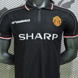 1998/99 M Utd Black Retro Soccer Jersey