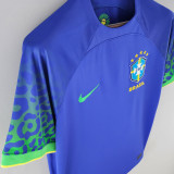 NEYMAR JR #10 Brazil Away Blue Fans Jersey 2022/23 ★★