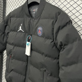 2026/27 PSG x Jordan Black Baseball Cotton Windbreaker Jacket BQ7702 蓝标