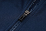 2025 Italy Sapphire Blue Hoody Zipper Jacket