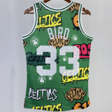 1985/86 Celtics BIRD #33 Green  Retro NBA Jerseys 热压