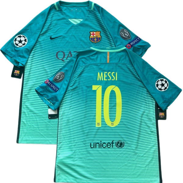 MESSI  #10 BA Third Retro Soccer Jersey 2016/17 （带臂章 5字杯+欧冠球+公平条）★★