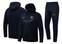 2024 PSG Royal Blue Hoody Zipper Jacket Tracksuit(F549)