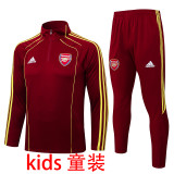 2025/26 ARS Maroon Kids Sweater Tracksuit（黄色三边）