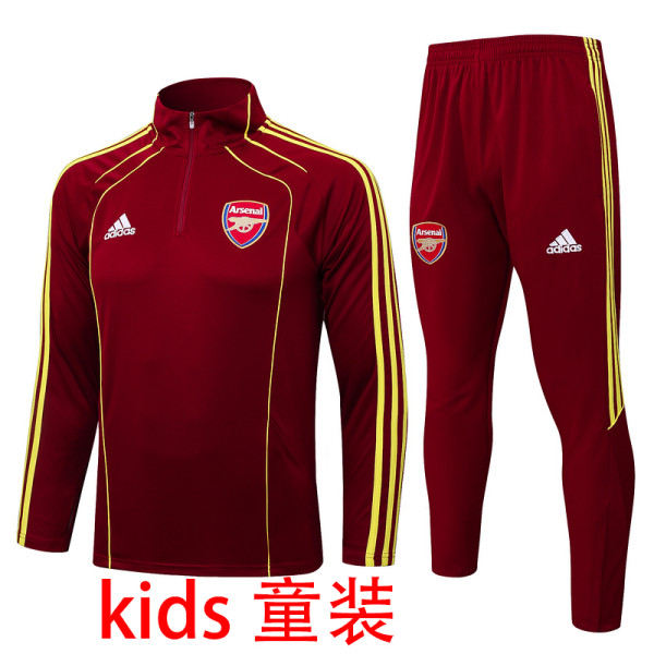 2025/26 ARS Maroon Kids Sweater Tracksuit（黄色三边）
