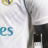2017/18 RM Home White Retro Player Version Soccer Jersey 球员版带胸前章