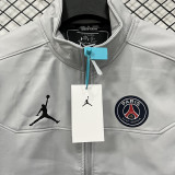 2026/27 PSG Jordan Grey Outdoor Jacket #立领RK901  不带帽