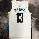 Nets HARDEN # 13 White City Edition NBA Jerseys