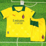 2025/26 AC Milan Third Yellow Kids Soccer Jersey