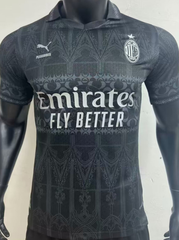2023/24 AC Milan x PUMA x Pleasures 4Th Black Player Version Jersey