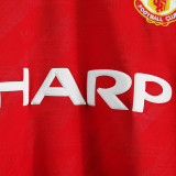 1986 M Utd Home Long Sleeve Retro Soccer Jersey