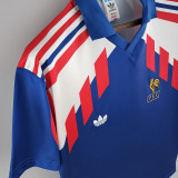 1988/90 France Home Retro Soccer Jersey