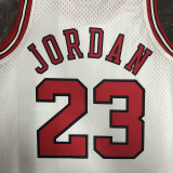 1997/98 Bulls JORDAN #23 White Retro NBA Jerseys 热压
