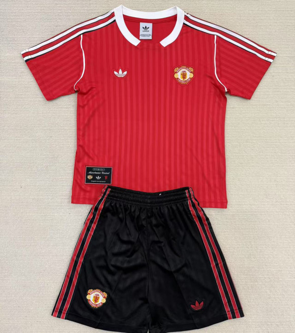2025 M Utd Retro Style Kids Soccer Jersey