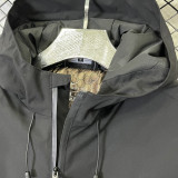 2025 NK Cotton Thickened Warm Black Outdoor Jacket #A801加棉冲锋衣