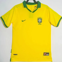1997 Brazil Home Yellow Retro Soccer Jersey