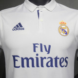 2016/17 RM White Home Retro Player Version Soccer Jersey 球员版