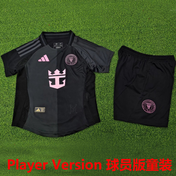 2025/26 Inter Miami Away Black Player Version Kids Jersey 球员版童装