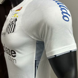 2024/25 Santos Home White Player Version Jersey （ALL PATCH)全广告