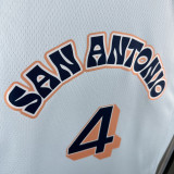 2025 Spurs FOX #4 Light Blue City Edition NBA Jerseys