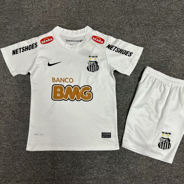 2012/13 Santos White Retro Kids Soccer Jersey