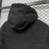 2025 DST Cotton Thickened Warm Black Outdoor Jacket #A802加棉冲锋衣