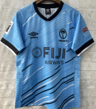 2025/26 Fiji Away Blue Rugby Jersey 斐济7人