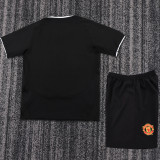 2003/2005 M Utd Away Black Retro Kids Soccer Jersey